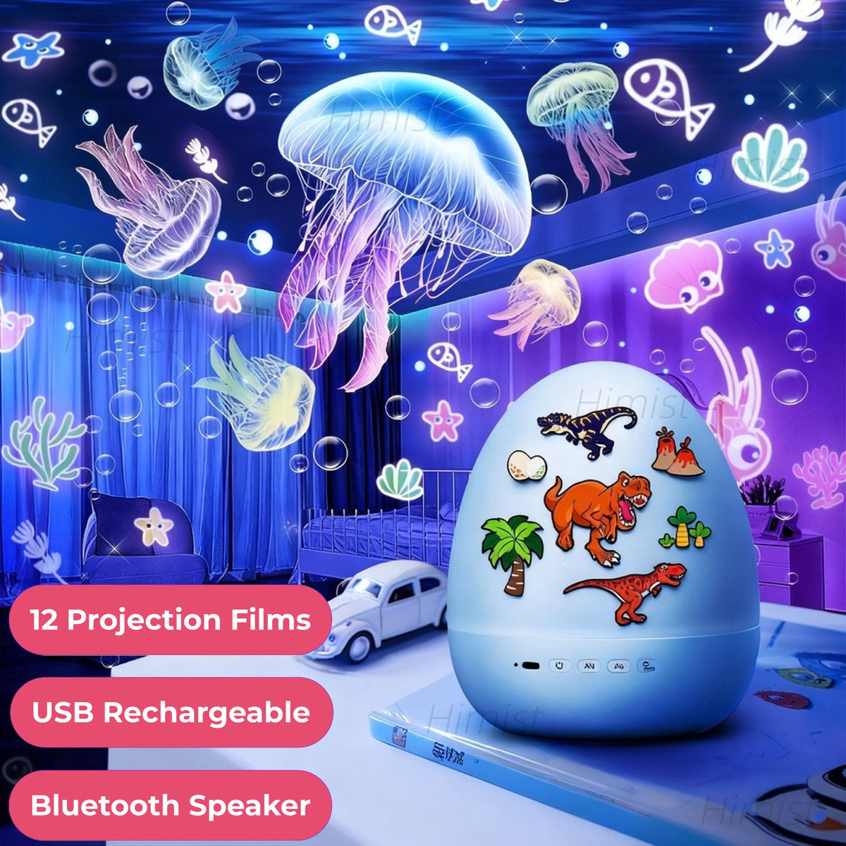 DinoGlow™ 2-in-1 Projector & Night Lamp with Music SKY MEGA BOX