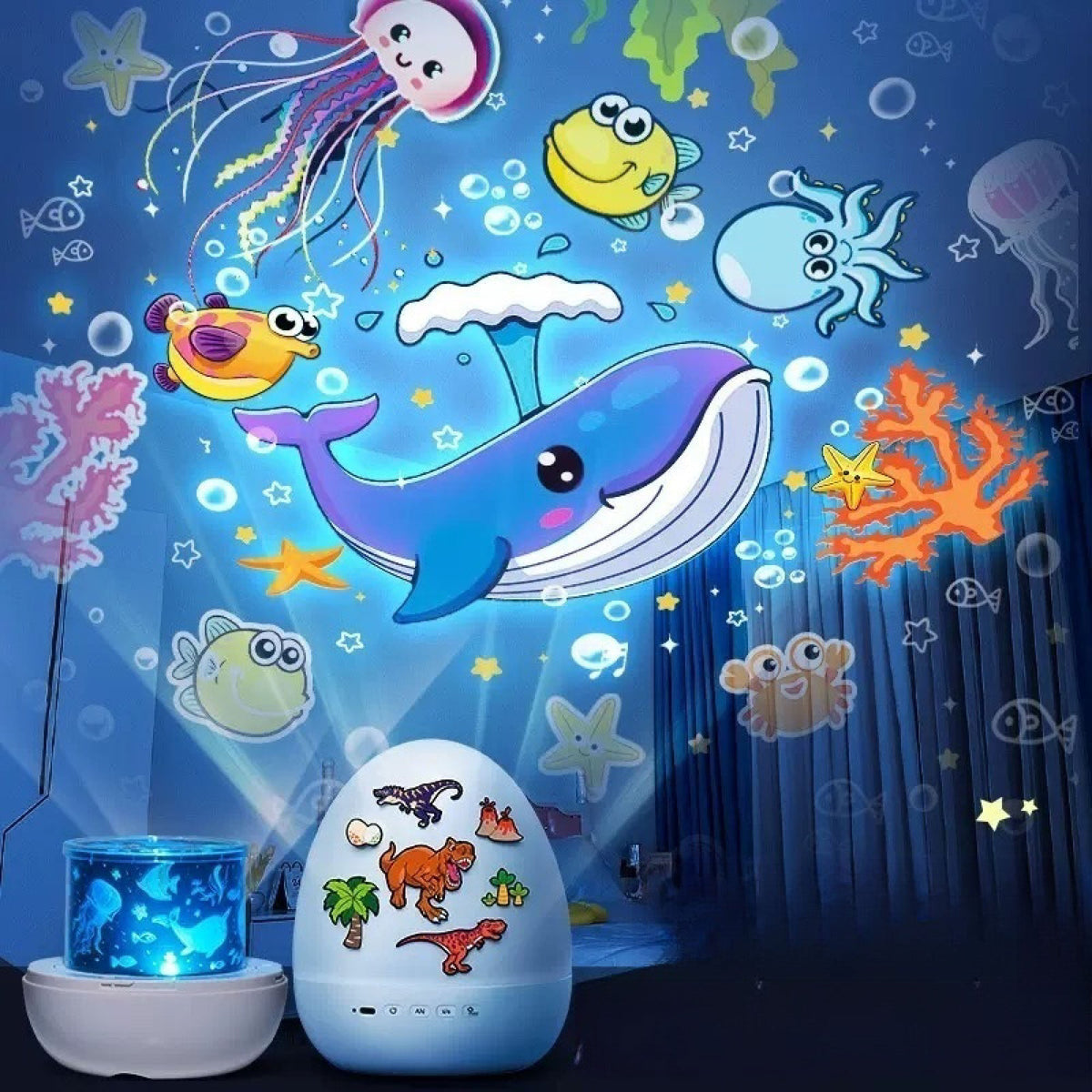 DinoGlow™ 2-in-1 Projector & Night Lamp with Music SKY MEGA BOX
