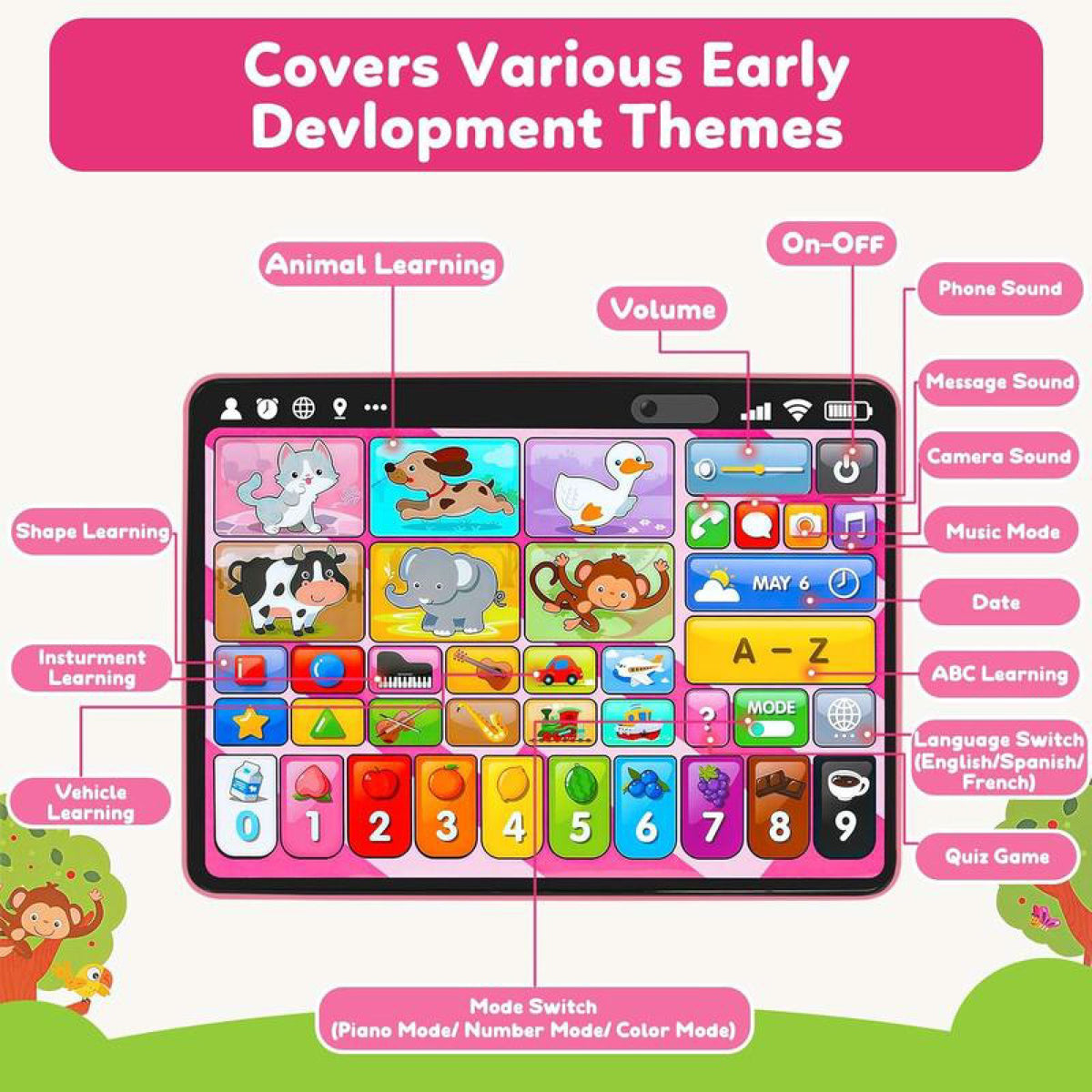 TrioLingo™ 3-Language Tablet SKY MEGA BOX